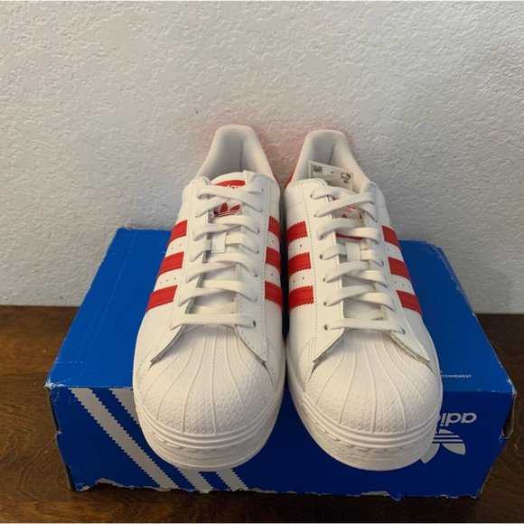 Adidas Superstar 'White Vivid Red' H68094 Men's Size 11 - Picture 3 of 7
